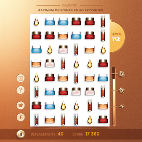Jeu HTML5 Candy Crush – CLARINS